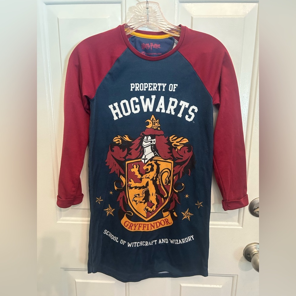 4/$20🌷🪄KIDS Gryffindor Harry Potter Nightgown ~ Burgundy &Navy Blue ~ size 10